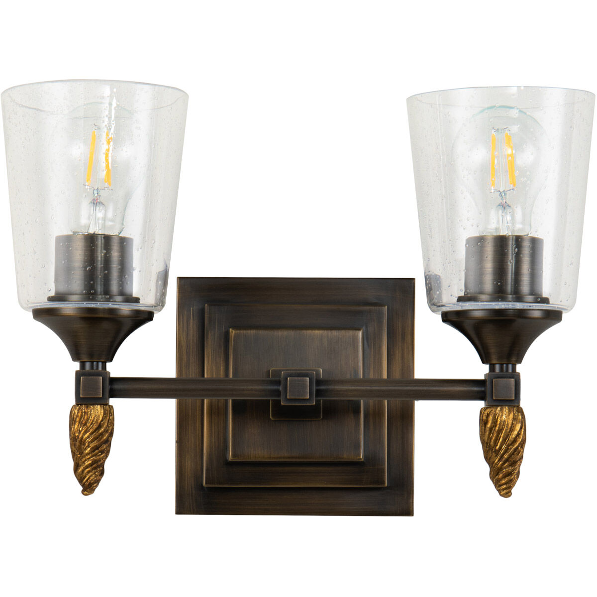 Vetiver 2 Light 14 inch DB Bath Light Wall Light in Dark Bronze